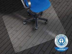 Die beste Bürostuhlunterlage für Teppichböden ist wohl dieses zertifizierte Modell.