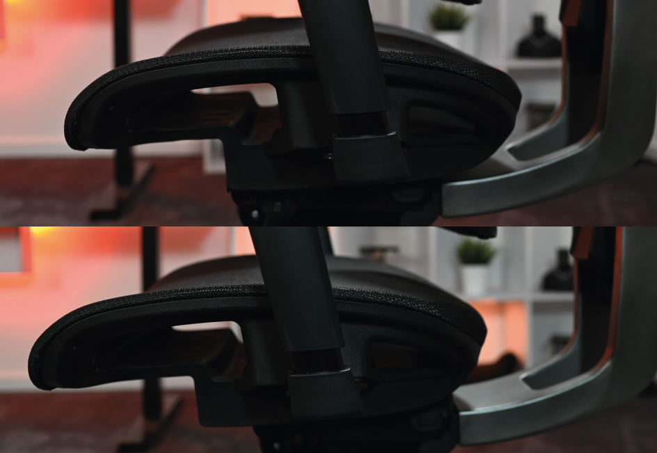 Sitztiefe eingefahren vs ausgefahren